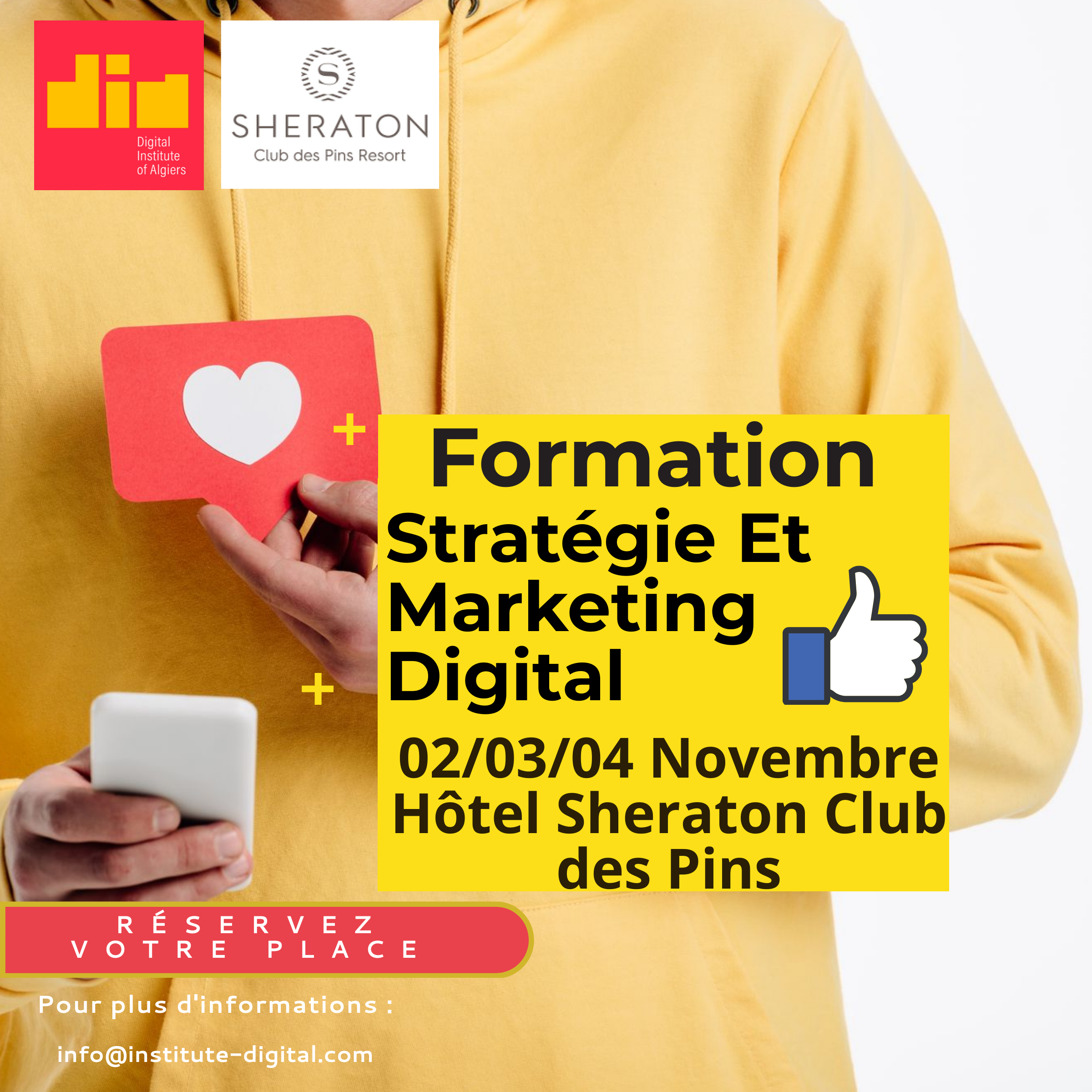 Formation / Workshop 👨‍🏫: Stratégie Et Marketing Digital (02/03/04 Novembre au Sheraton Club des Pins Resort)